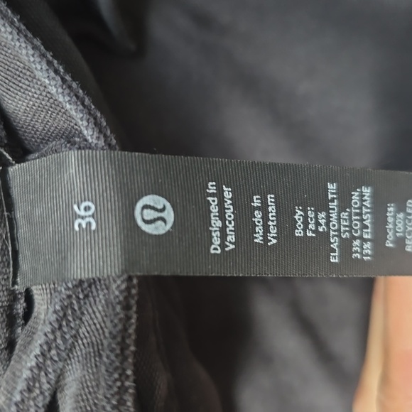 Lululemon ABC Slim-Fit 5 Pocket Pant 34L Utilitech 36 black - Picture 10 of 13